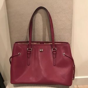 Coach plum color Peyton Drawstring Carryall tote